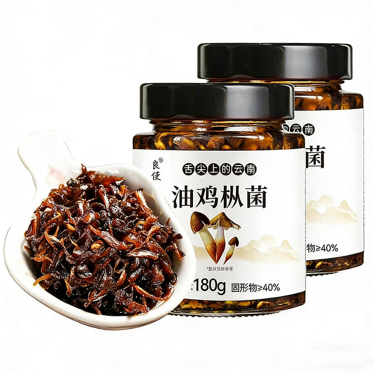 良使油鸡枞菌云南特色小吃菌菇油炸松茸菌香菇酱牛肝菌 180 克