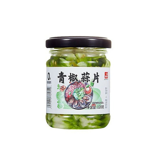 120g of green pepper with garlic slices 120 g