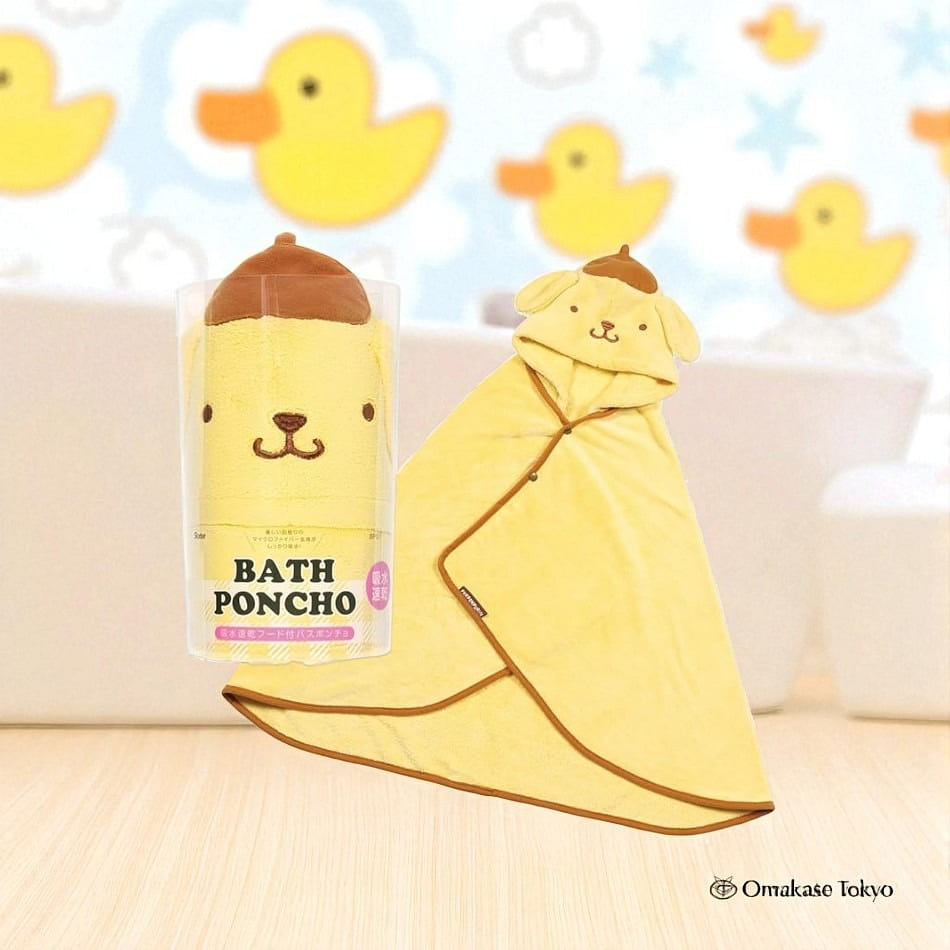 Skater Sanrio Hooded Bath Poncho Towel Pompompurin 300 g