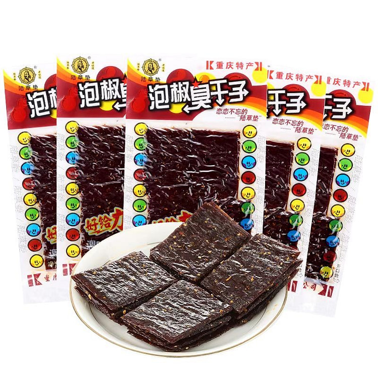 陆草垫 泡椒臭干子 105g 105 克