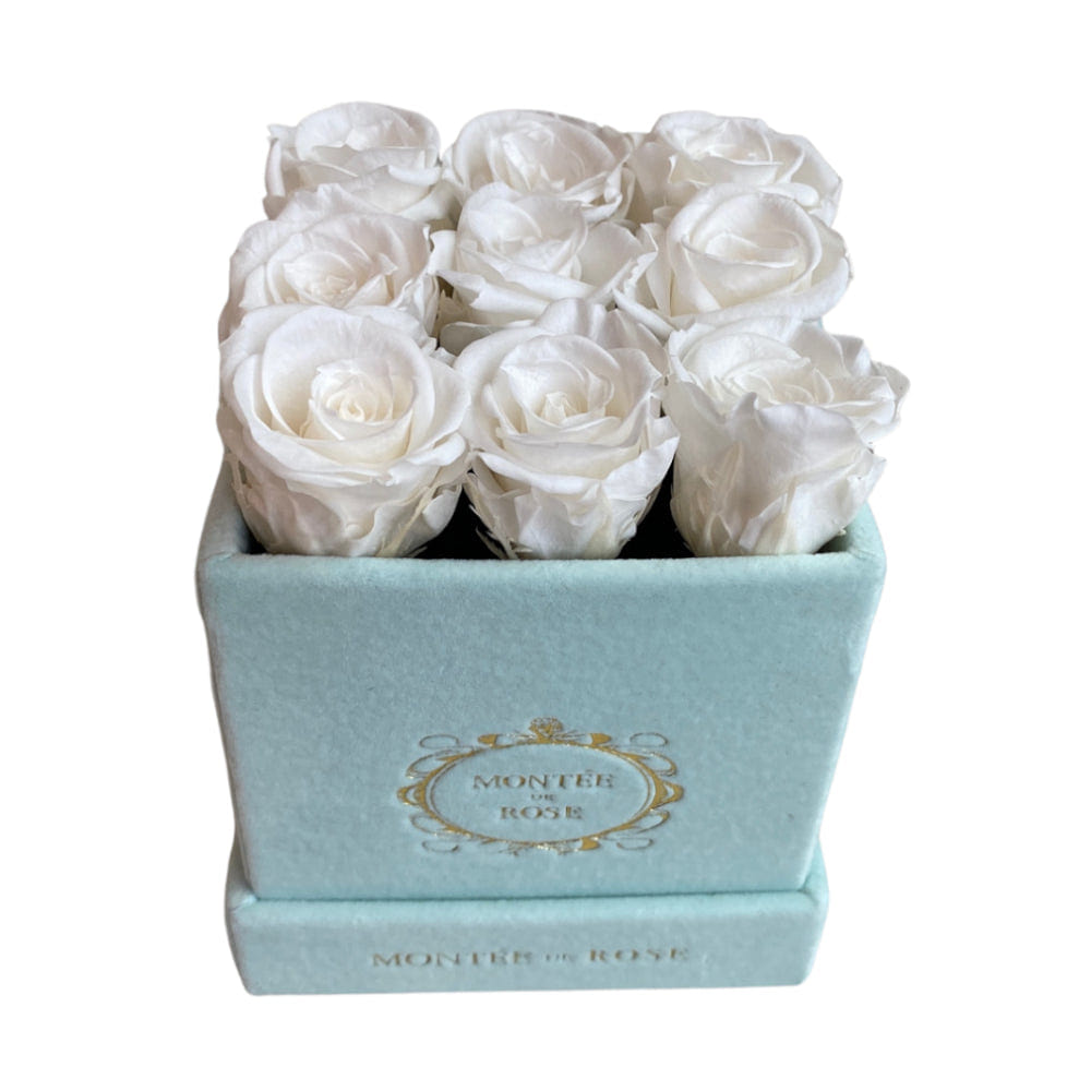Suede Mint Square La Petite Rose Pure White 1 each