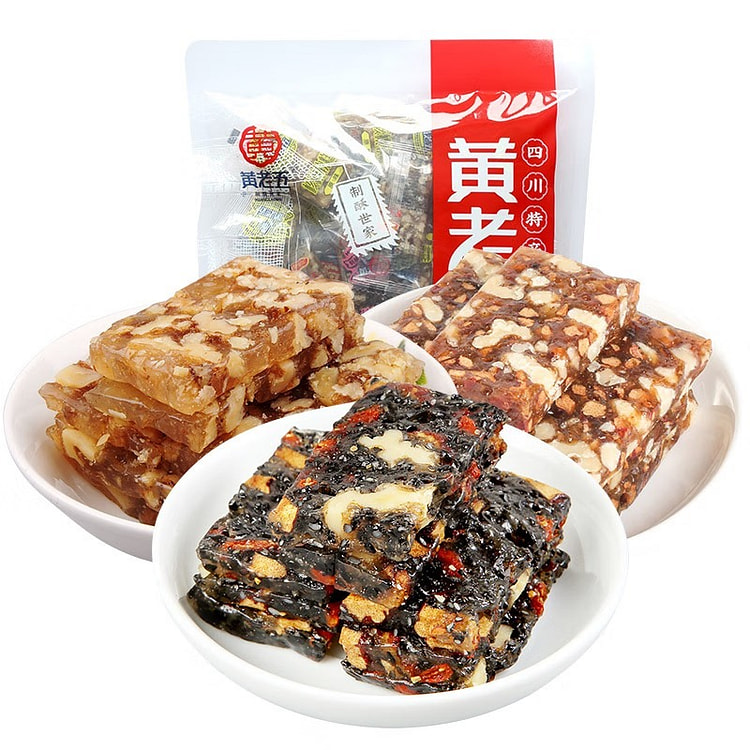 黄老五 混合装核桃软糕 中式糕点四川特产孕妇零食办公室下午茶休闲小吃 原味、黑芝麻、红枣混合 500g