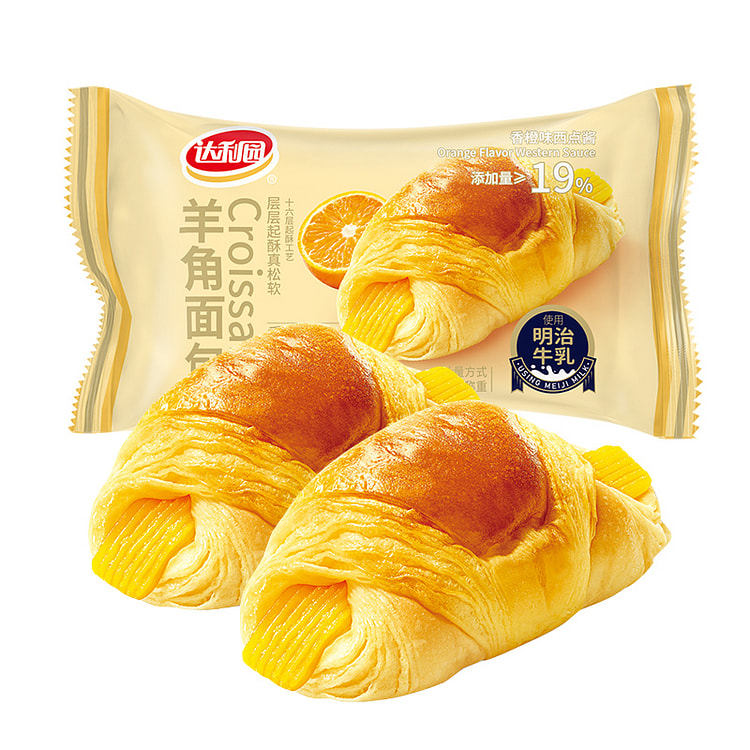 达利园 羊角面包休闲零食散装独立小包早餐手撕包香橙味 25g*1袋装