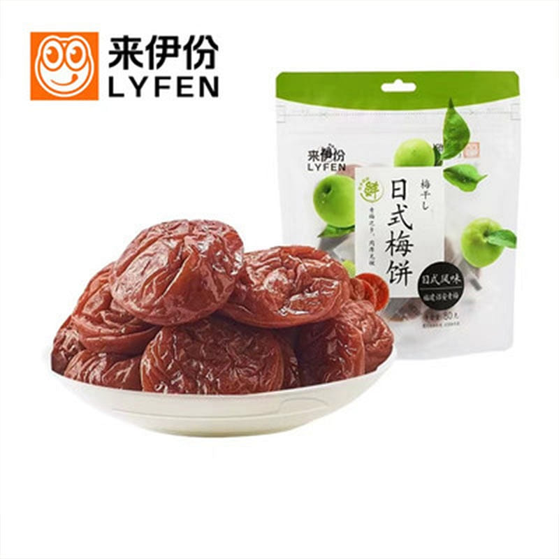 来伊份 日式梅饼 酸甜醇厚 80 克