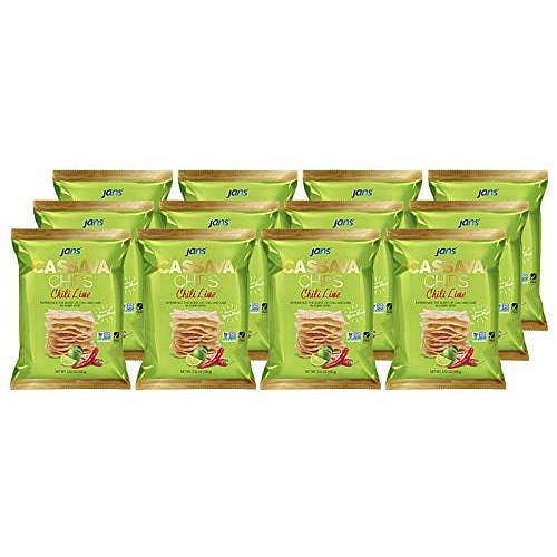 Jans Cassava Chips Chili Lime, 3.52oz Pack of 12 3.52 oz*12 pack