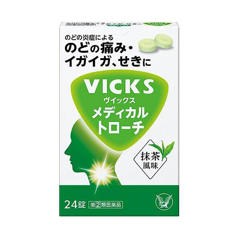 TAISHO VICKS Medicinal Cough Lozenges 24 Tablets Matcha Flavor 1 each
