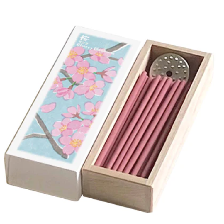 日本香彩堂線香以花壇心-櫻花- Weee!