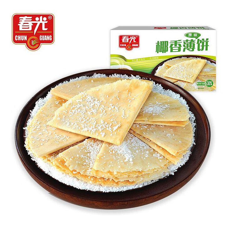 春光食品 海南特产 椰香薄饼150g 薄脆椰子饼干 休闲零食 独立小包装