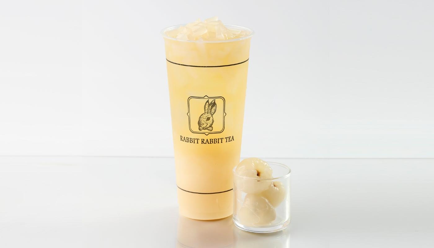 Lychee Green Tea with Lychee Jelly (25 Sweet, No Ice) Weee!