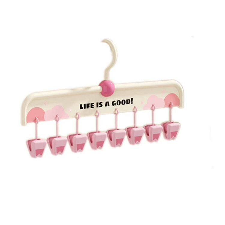 卡通联排挂衣架 袜子夹 多夹子 无痕-小猪爪 1 个