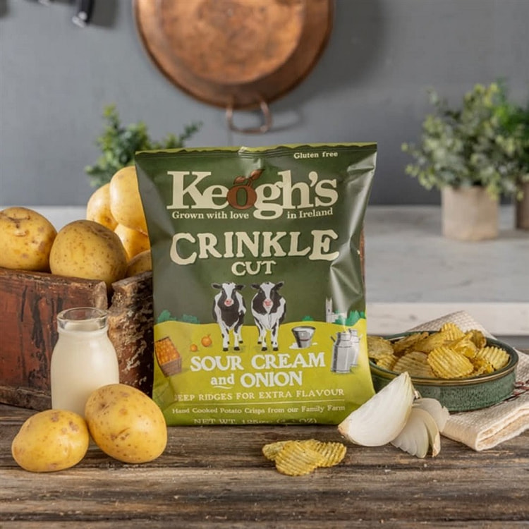 Keogh's Sour Cream & Onion Potato Chips 12pcs 1 box