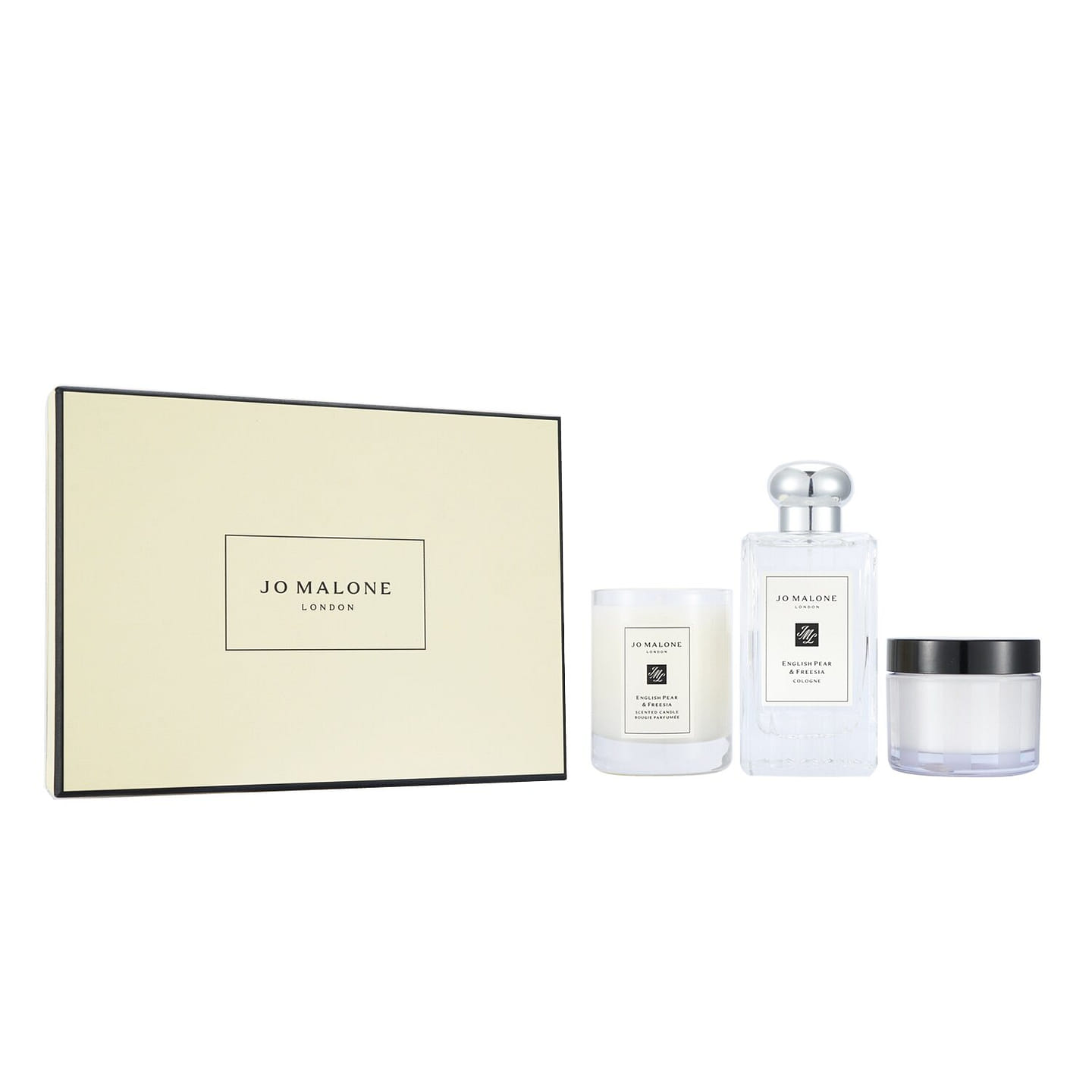 Jo Malone English Pear & Freesia Coffret: Cologne Spray 100ml/3.4oz + Body Cream 50ml/1.7oz + Scented Candle 4.78cm/1.88inches (Height) 3pcs 3 each