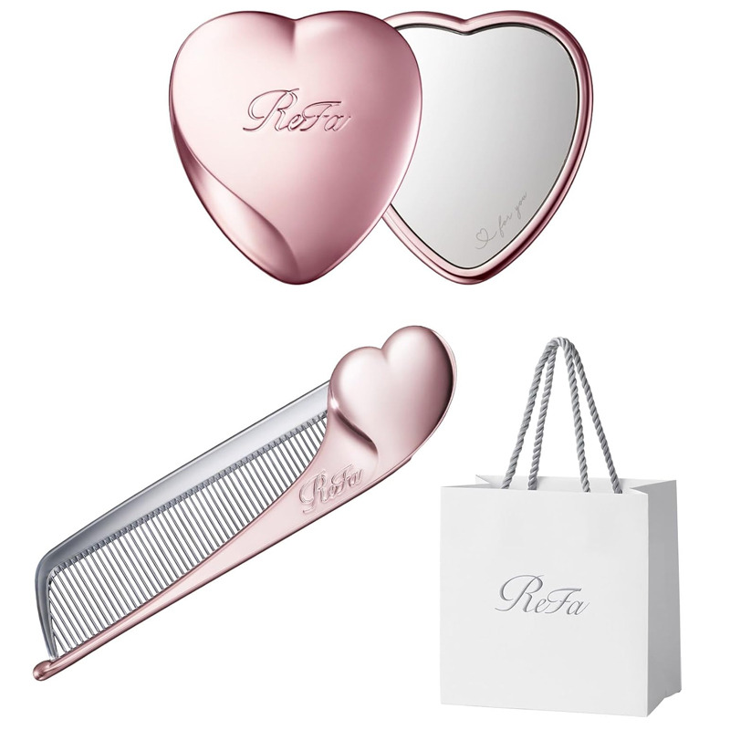 Get ReFa HEART Mirror & Comb Aira Set Rose Gold 1 count Delivered