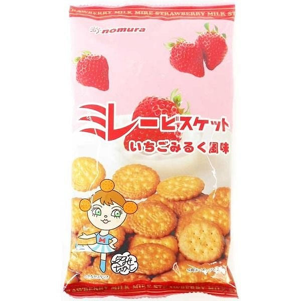 Nomura Millet Cookie Strawberry Milk Flavor 130g 1pack 1 each