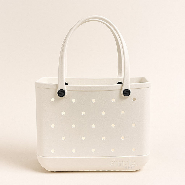 日常款中号EVA手提包，椰子色防水象牙白 1 份