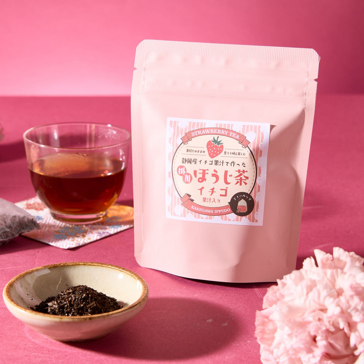 Kakegawa Ippudo Strawberry Hojicha Tea Pack (6... 30 g