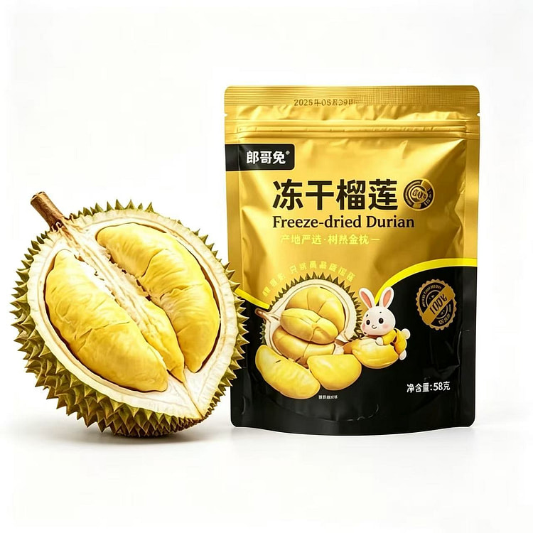 朗哥兔冻干榴莲58g 1 包