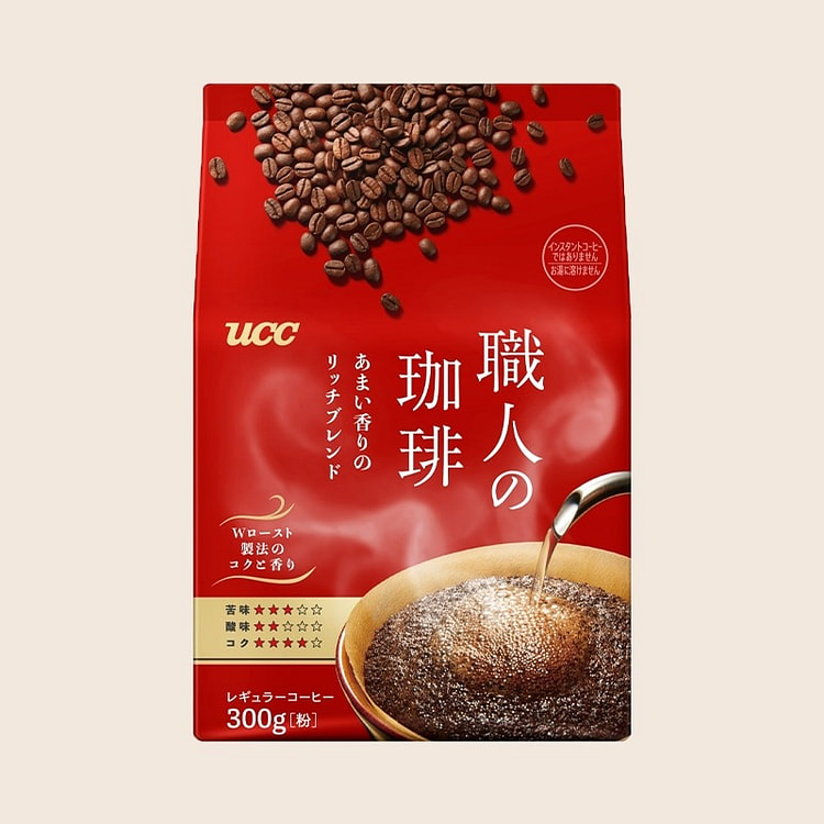 【日本直邮】UCC 職人咖啡 甜美香气浓郁混合 300克（粉）