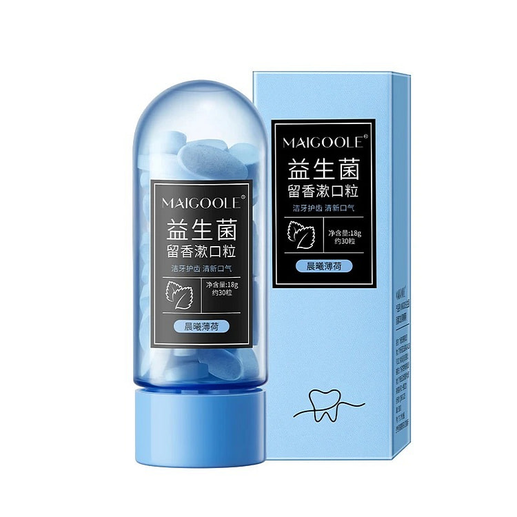 玫黛琳 益生菌固体漱口片便携口气清新 晨曦薄荷