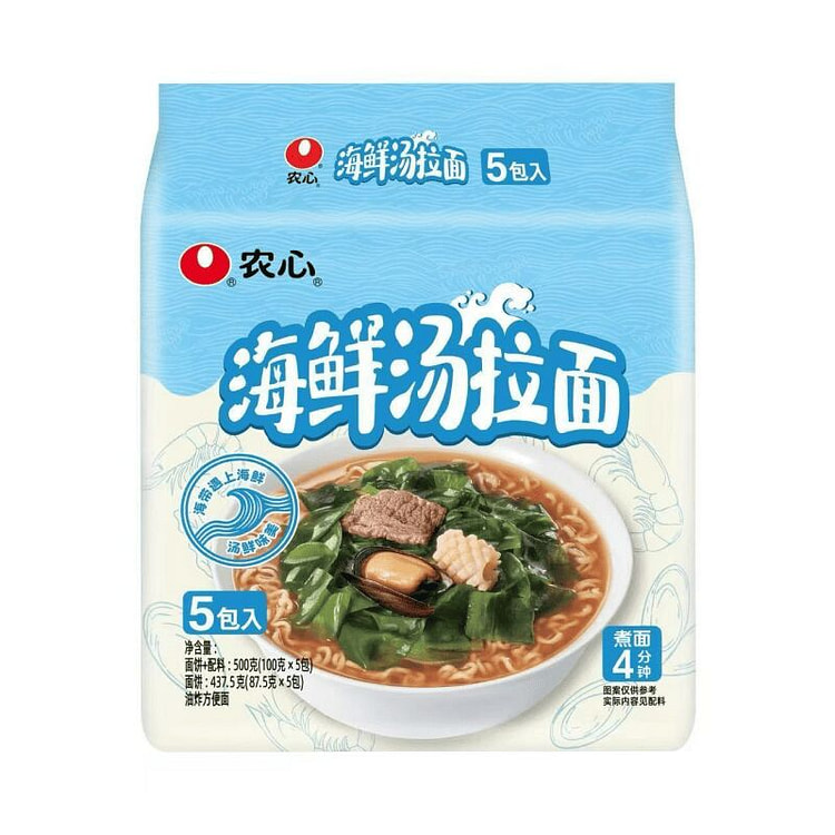 农心海鲜汤拉面100g*5袋 500 克