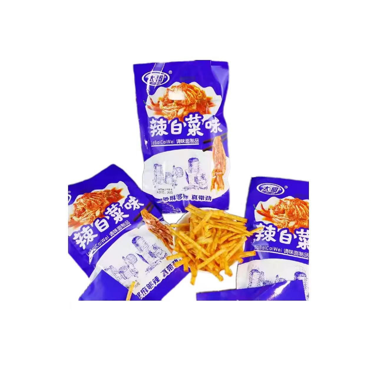 Tai Ge Spicy Cabbage Spicy Strips 20g*3 packs 60 g