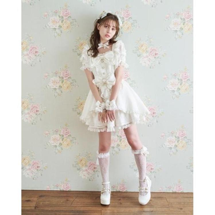 Liz Lisa フロントカシュクールBIGリボンセットアップ ホワイト(101