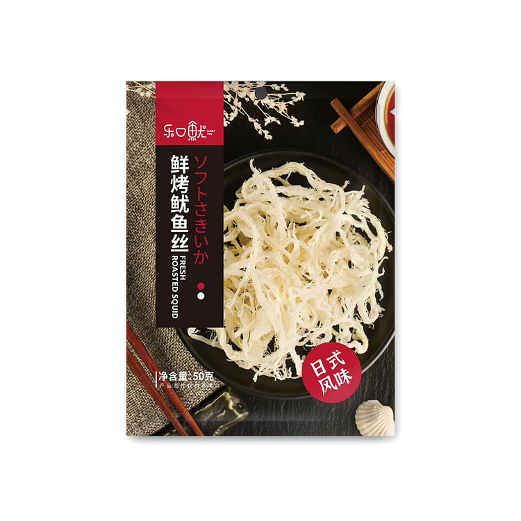 乐口鱿日式风味鱿鱼丝零食50g*1袋