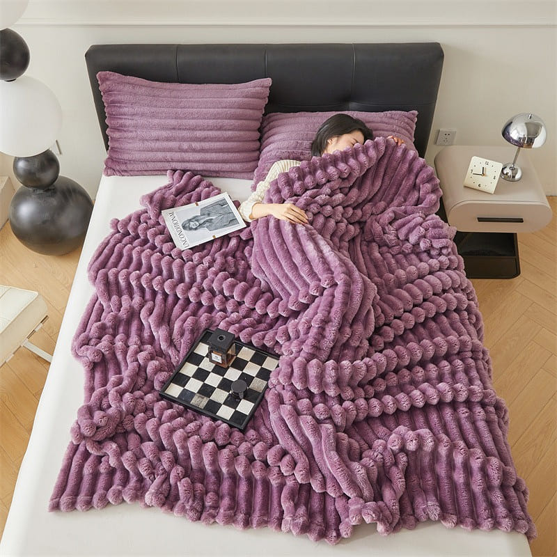 Velvet Blanket Purple 200*230cm 1 each