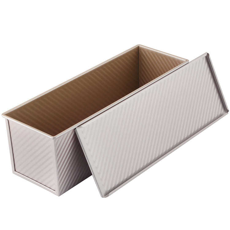 CHEFMADE Commercial Pullman Loaf Pan with Lid, 2.6Lb Dough Capacity Toast B
