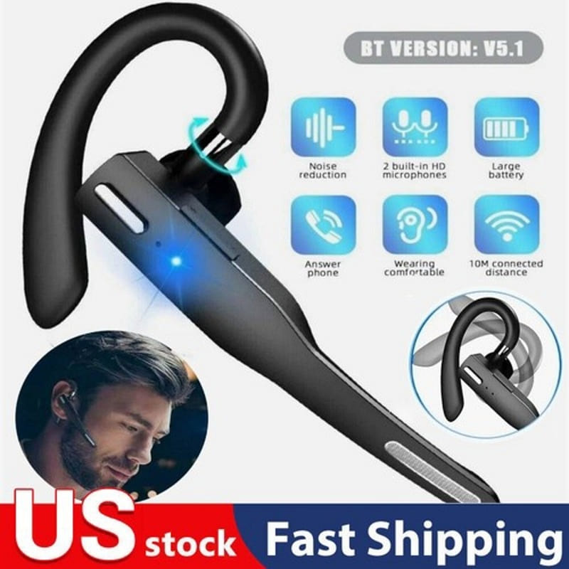 Trucker Wireless Headset Bluetooth 5.1 Earpiece 1 pack