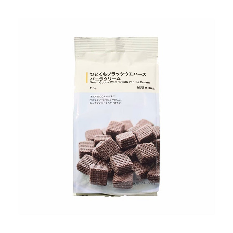 无印良品 黑威化饼干 香草奶油 110g