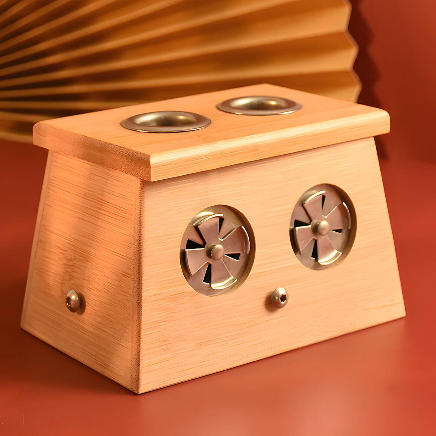 Lvyuantang Double hole bamboo moxibustion box 1 count