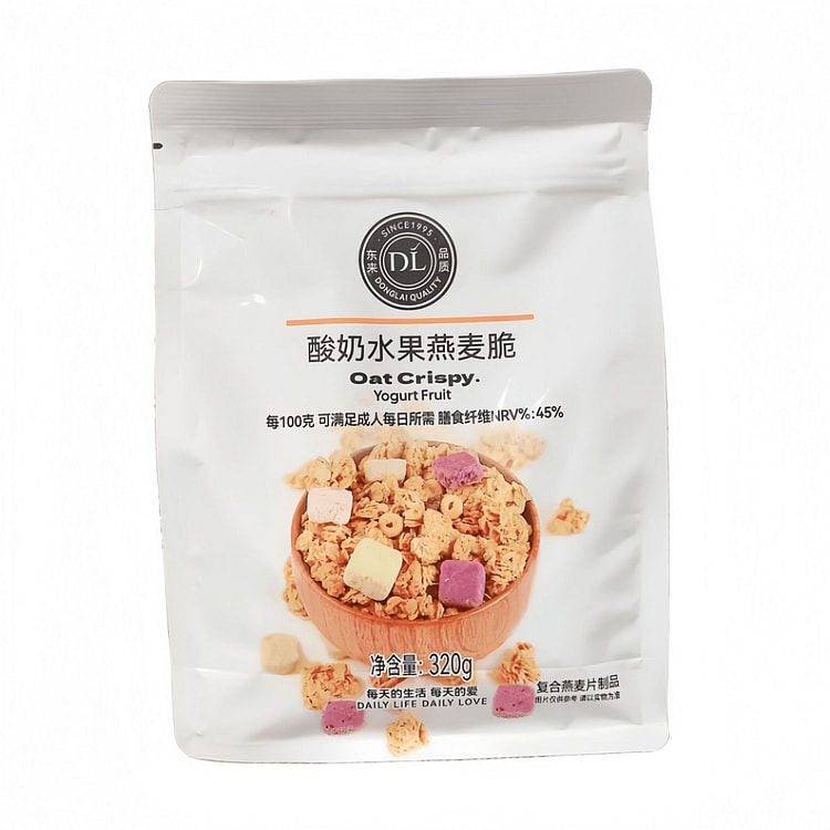 Pangdonglai Yogurt Fruit Oat Crisps 320g*1Bag 320 g