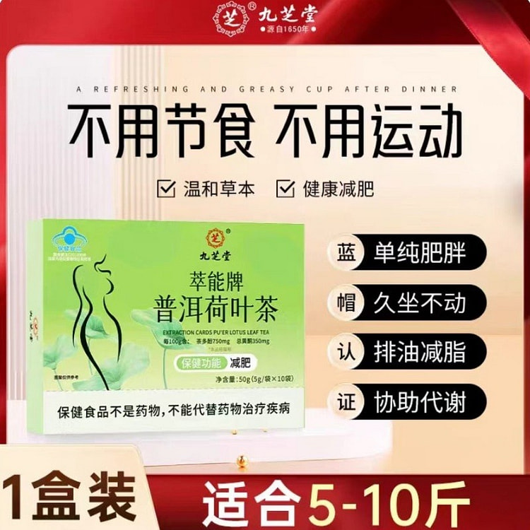 萃能牌普洱荷叶茶10袋