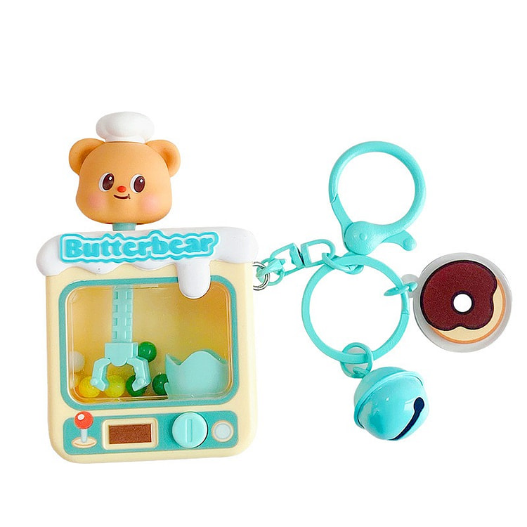 黄油小熊钥匙扣 卡通玩具 书包挂件-抓娃娃机 1 个