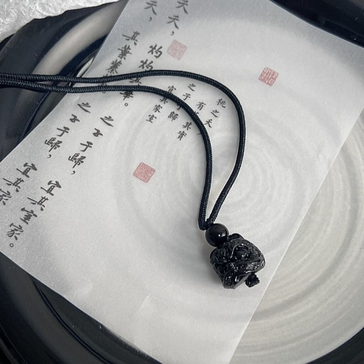 中式国潮醒狮项链