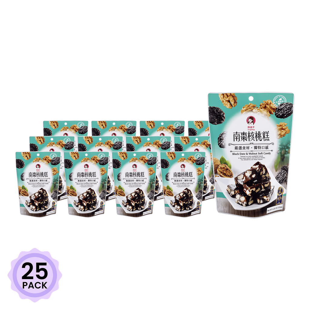 Tang Shop Black Date and Walnut Soft Nougat Candy 120 g*25 pack
