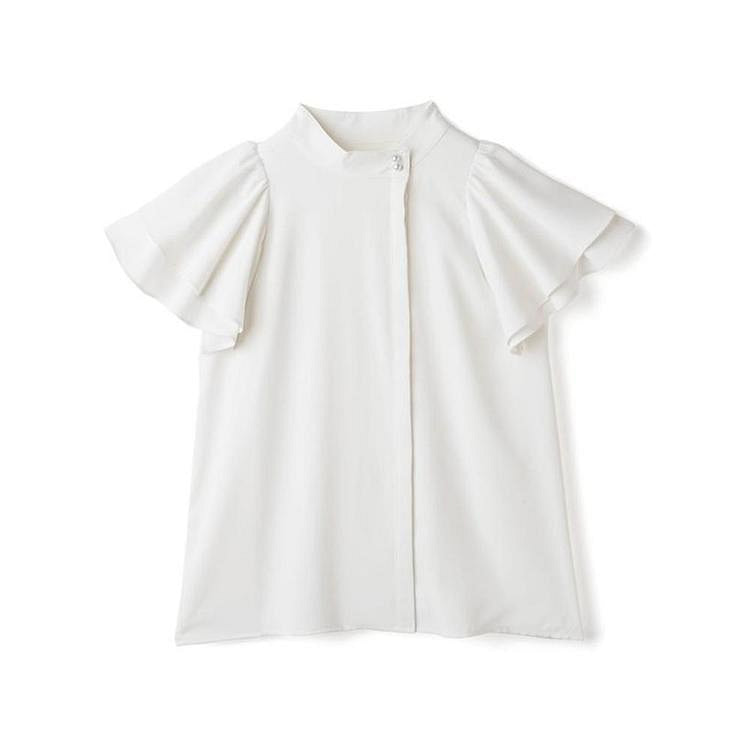 GRL Double Ruffle Turtleneck Ivory F