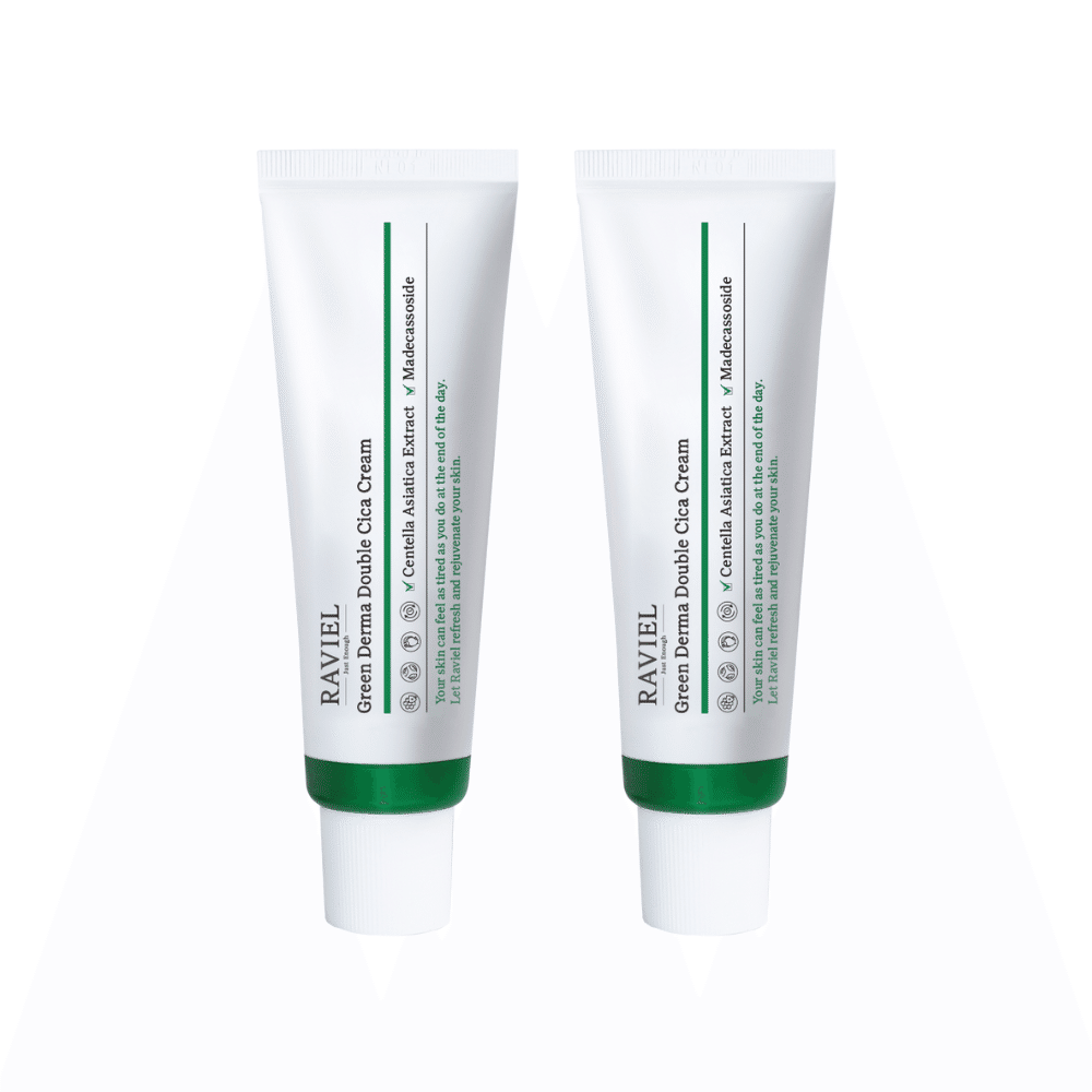 RAVIEL Green Derma Double Cica Cream 50ml x 2ea 1 each