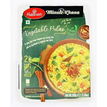 Haldiram's Minute Khana, Vegetable Pulao 200g