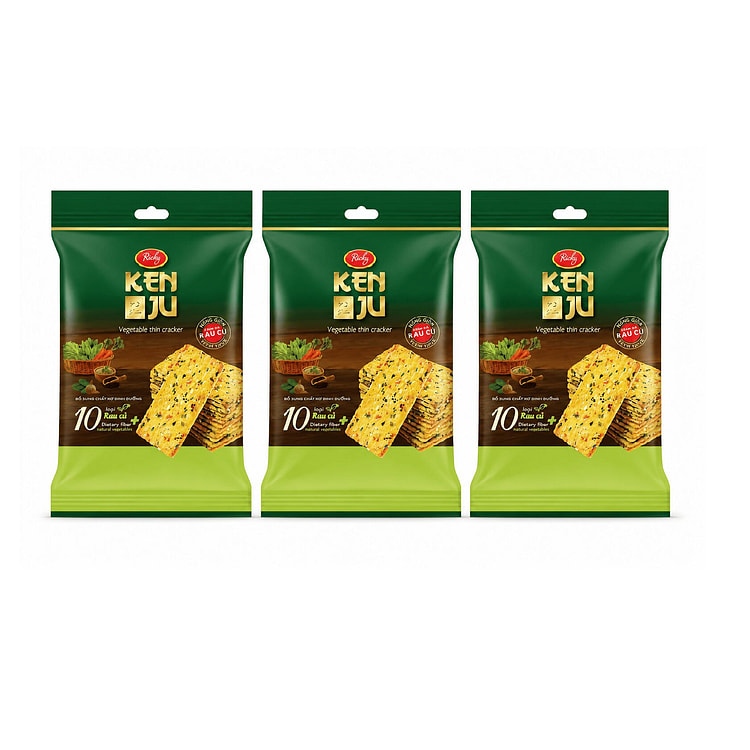 Kenju Vegetable Thin Cracker Bag (Pack Of 3) 192 g*3 each