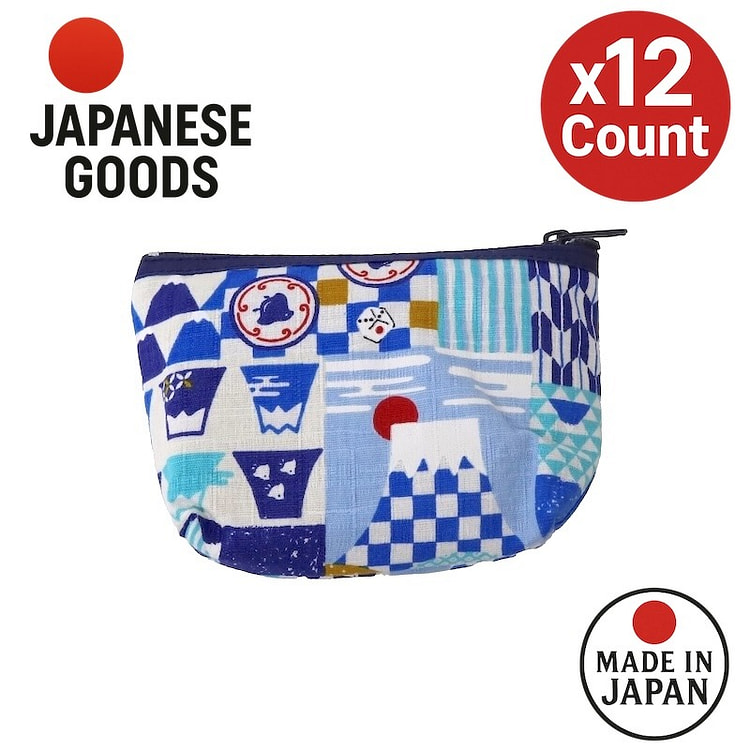 Fuji Mountain Print Mini Pouch Made in Japan