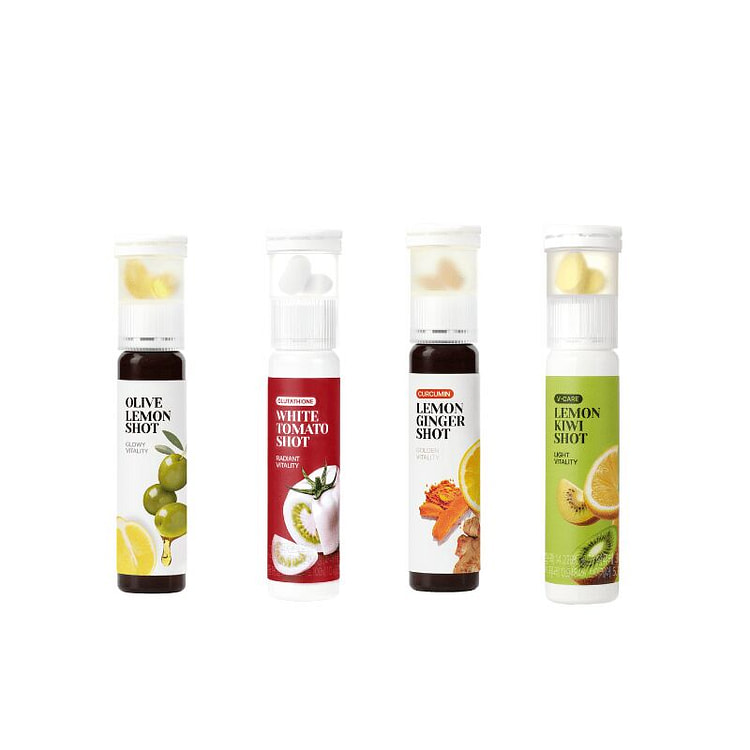 Four Flavors Shot Concentrated Drink 25ml 4 Bott 4 bottle