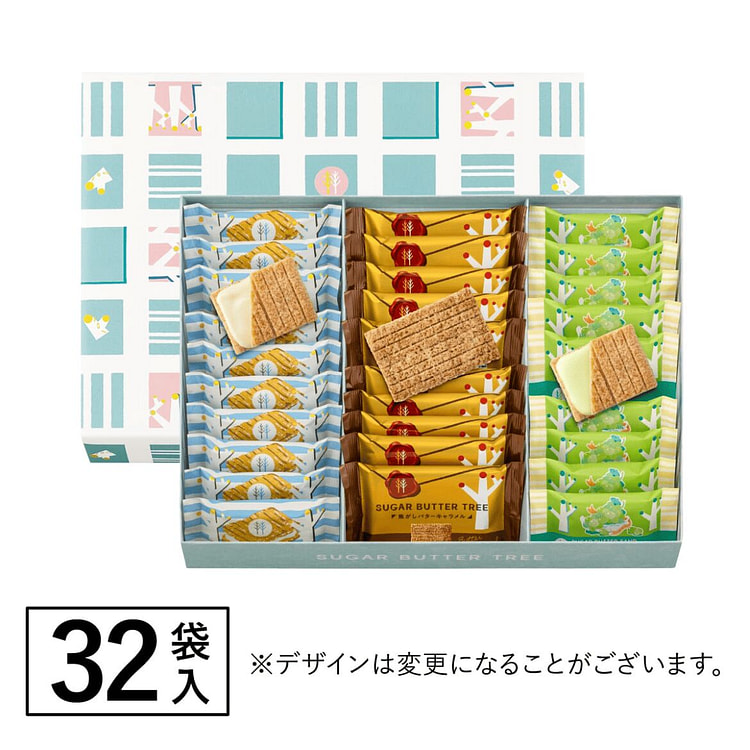 砂糖奶油树葡萄/原味/焦糖三拼奶油夹心饼干 32枚 1 盒