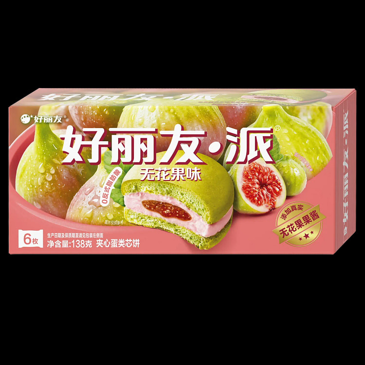 好丽友  无花果味派6枚装  138g*1盒 138 克