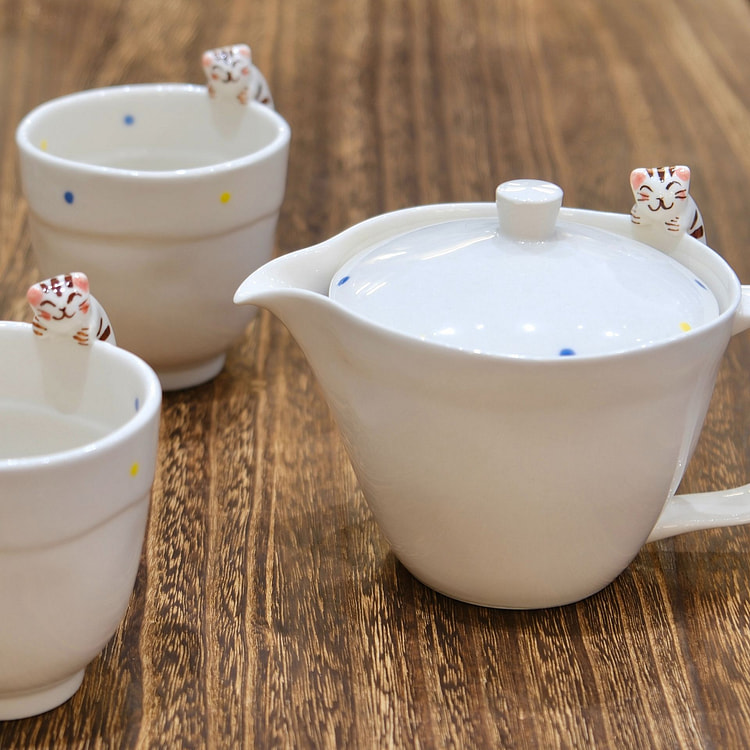 Hasami ware Kitty Teapot Set #1