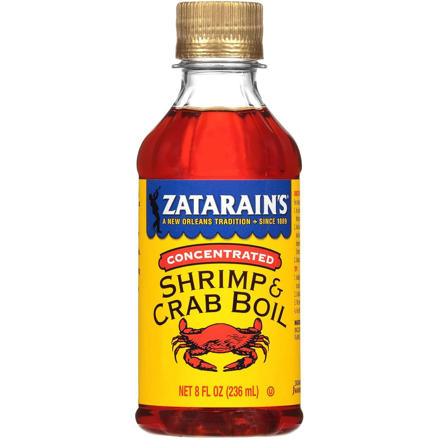 Zatarain's Concentrated Shrimp & Crab Boil, 8 fl oz 8 fl.oz