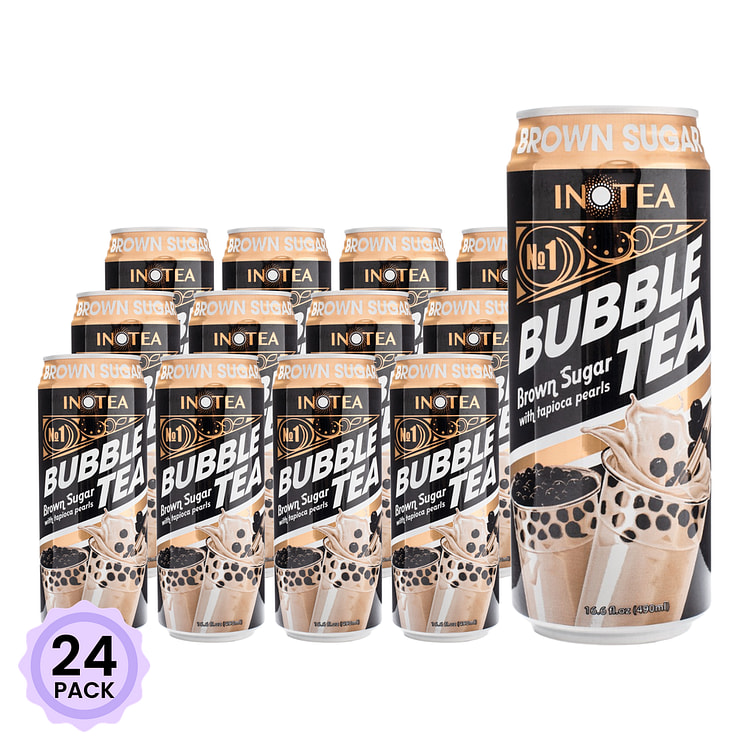 Inotea 罐装波霸红糖奶茶 16.6 液盎司*24 包