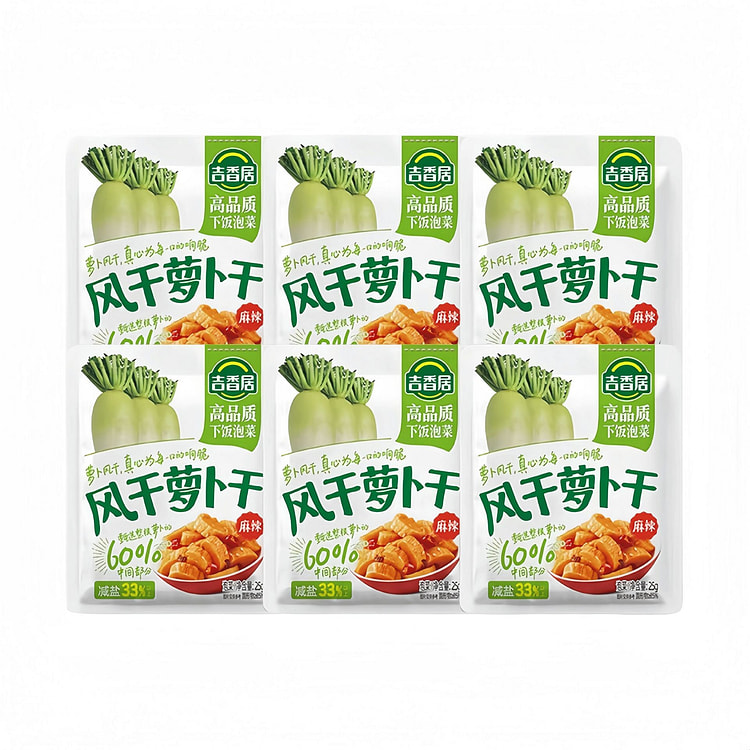 吉香居 风干萝卜干下饭菜25g*6袋（麻辣味） 150 克