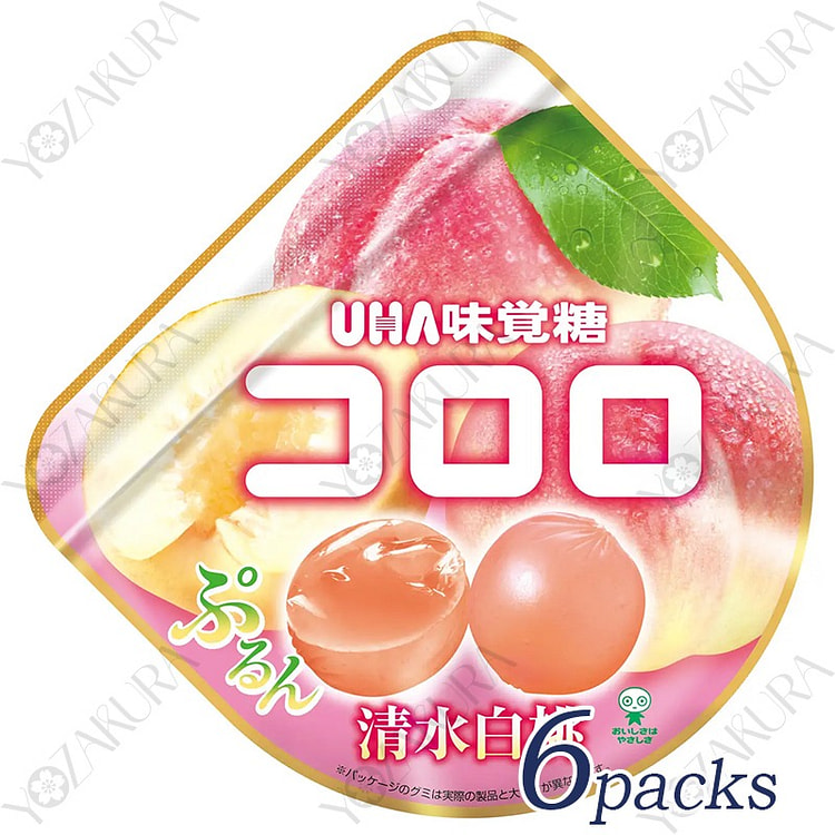 UHA Mikakuto Shimizu White Peach 40g * 6 Packs